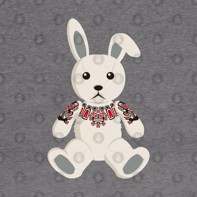 Haida tattooed bunny rabbit by TurkeysDesign